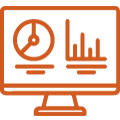 Orange computer icon